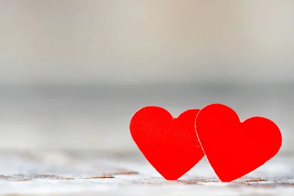 明るい背景に装飾的な心 バレンタイン テンプレート — ストック写真