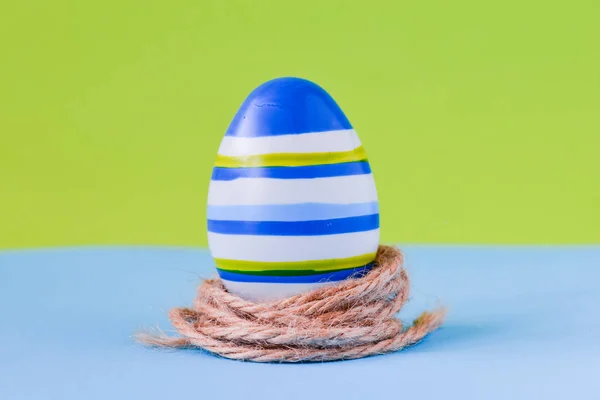 Huevo Pascua Colorido Nido — Foto de Stock