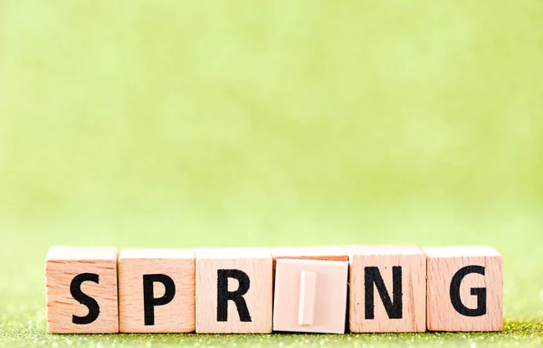 Spring Wooden Letterpress Theme — Stock Photo, Image