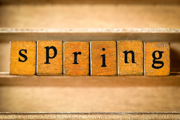 Spring Concept Vintage Letterpress — Stock Photo, Image