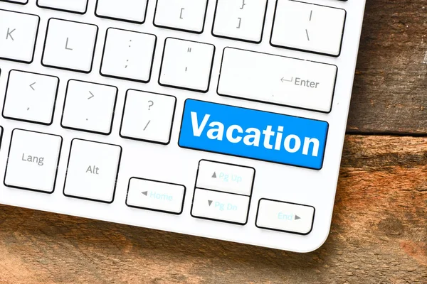 Vakantie Toets Het Toetsenbord Van Computer Vergrote Weergave — Stockfoto