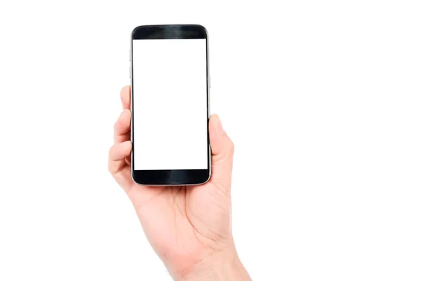 Smartphone Tela Sensível Toque Uma Mão — Fotografia de Stock