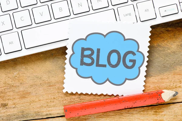 Blog Blogging Hálózat Fogalma — Stock Fotó