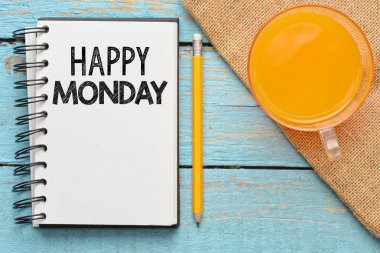 Mutlu Pazartesi kavramı arka plan. İş