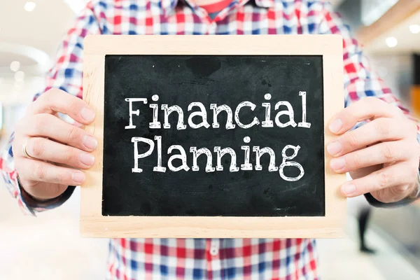Financiële Planning Inscriptie Blackboard — Stockfoto