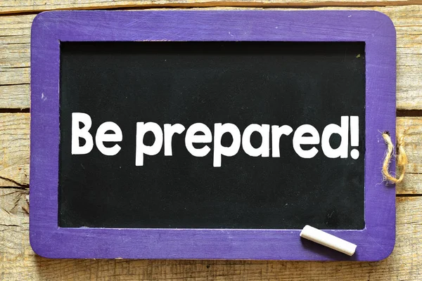 Prepared Text Chalkboard — Stock Photo, Image