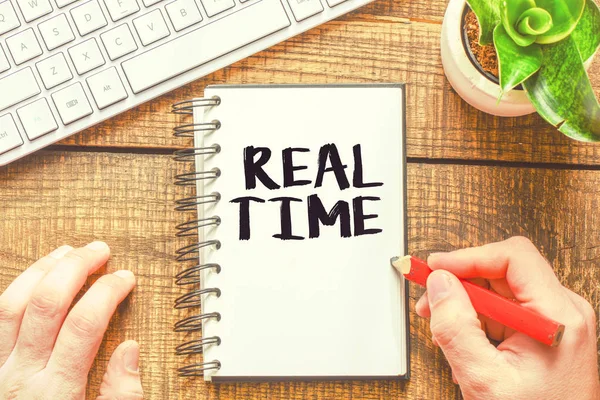 Concepto Palabra Tiempo Real —  Fotos de Stock