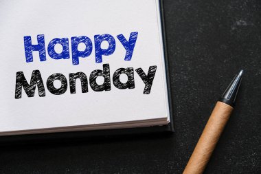 Mutlu Pazartesi Not beyaz defter