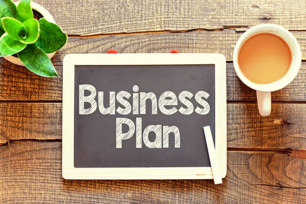 Business Plan Concept Texte Fond Bois — Photo