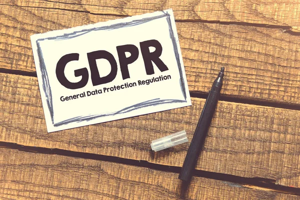 Gdpr Concepto Texto Del Reglamento General Protección Datos —  Fotos de Stock