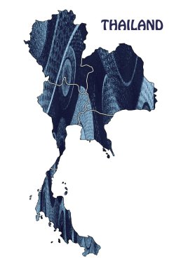 Soyut Tayland Haritası