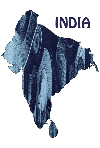 Térkép india — Stock Fotó