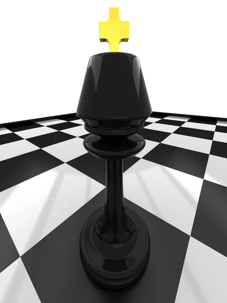 3d 国际象棋。棋子的王 — 图库照片