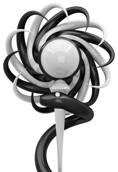 Медицинский символ 3D Asclepius — стоковое фото