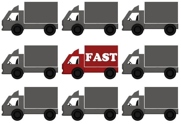 Fundo com caminhões de entrega — Fotografia de Stock