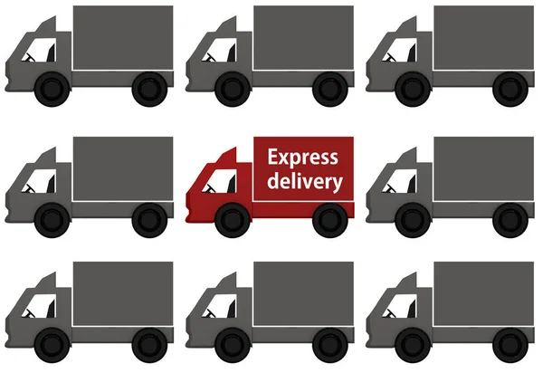 Предпосылки для доставки грузовиков — стоковое фото