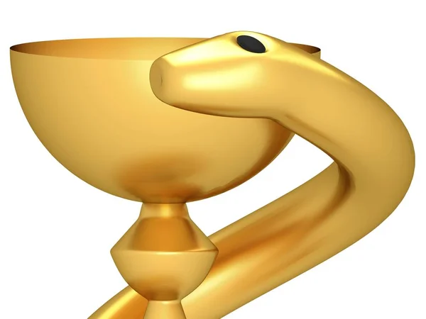 3D Snake on cup — Stock Photo, Image