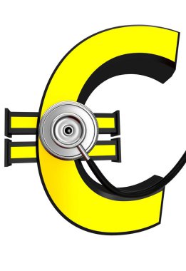 3d euro simgesi ile ekonomik sağlık