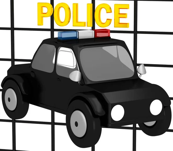 Полицейский автомобиль 3D — стоковое фото