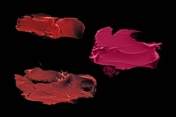 여러 가지 빛깔된 립스틱 얼룩 — 스톡 사진
