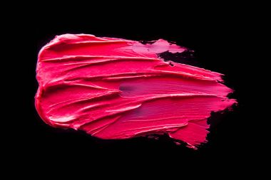 Lekeli ruj siyah bir izole arka plan üzerinde pembe