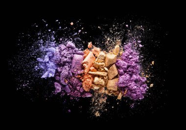 Çok renkli göz farı izole siyah arka plan