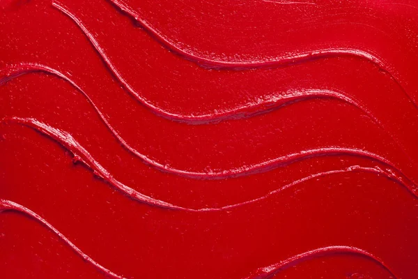 Lipstick Smudge Wave Vermelho Textura Fundo — Fotografia de Stock