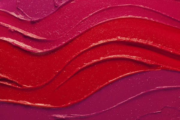 Lipstick Smudge Wave Red Texture Background — Stock Photo, Image