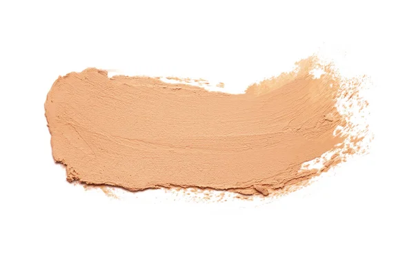 Make Matte Concealer Foundation Cream Smudge Powder Creamy White Isolated — Stock Photo, Image