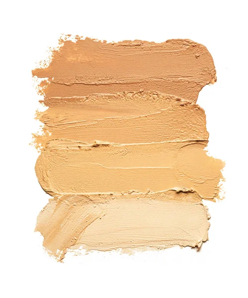 Make Matt Concealer Foundation Cream Kladd Pulver Krämig Vit Isolerad — Stockfoto