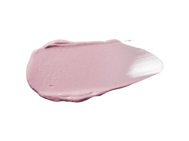 Beyaz arkaplanda izole edilmiş pembe kil maskesi örneği