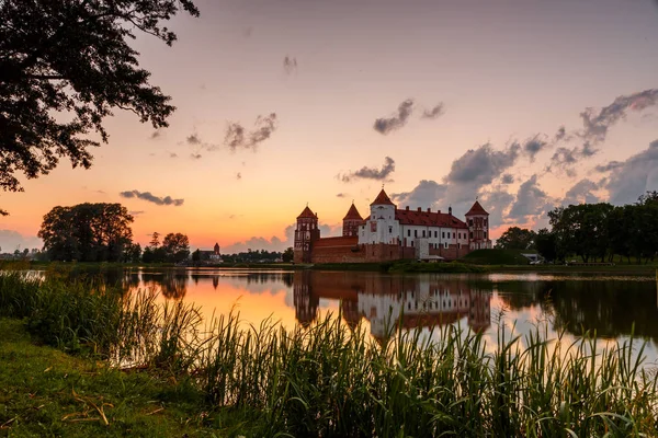 Mirský zámek, Bělorusko. Stock Fotografie