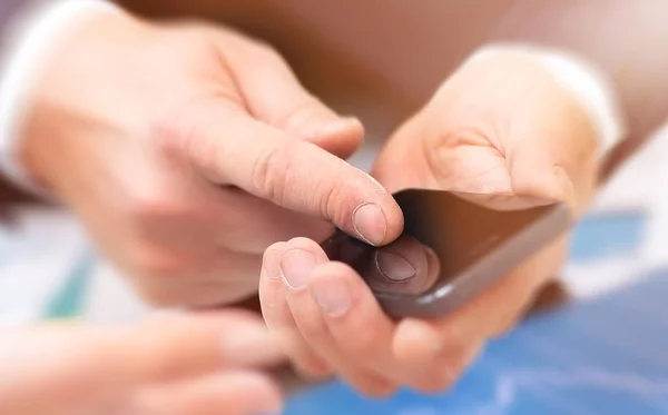 Businessman Working Connecting Smart Phone Concept — Stock Photo, Image