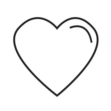 kalp düz stil simgesi