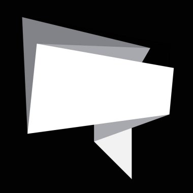 Origami konuşma balonu simgesinin