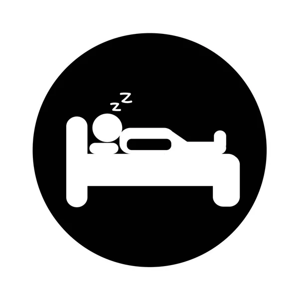 Home bed pictogram — Stockvector