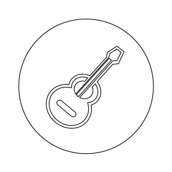 Acoustic guitar icon — Stock Vector