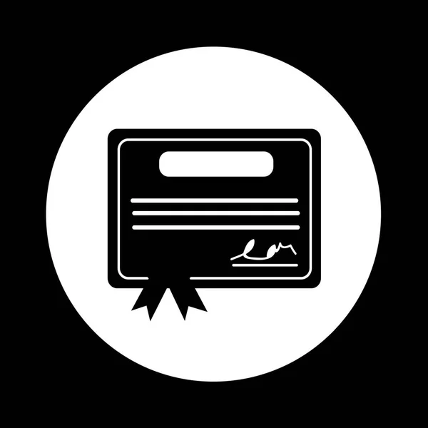 Icono de certificado de papel — Vector de stock