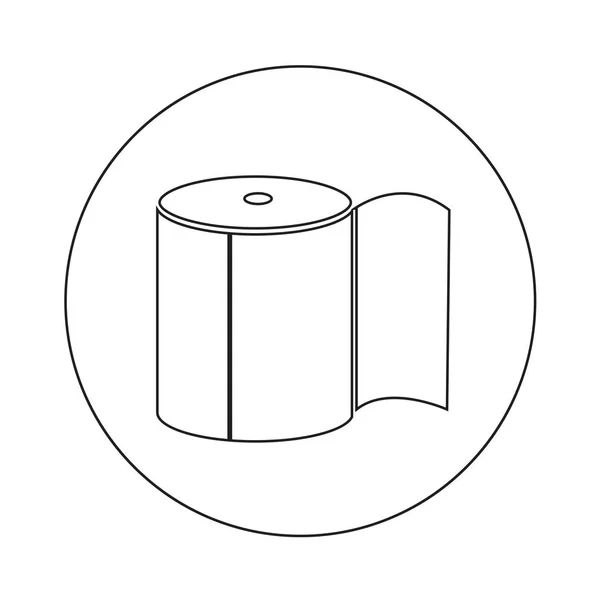 Toilettenpapier-Symbol — Stockvektor