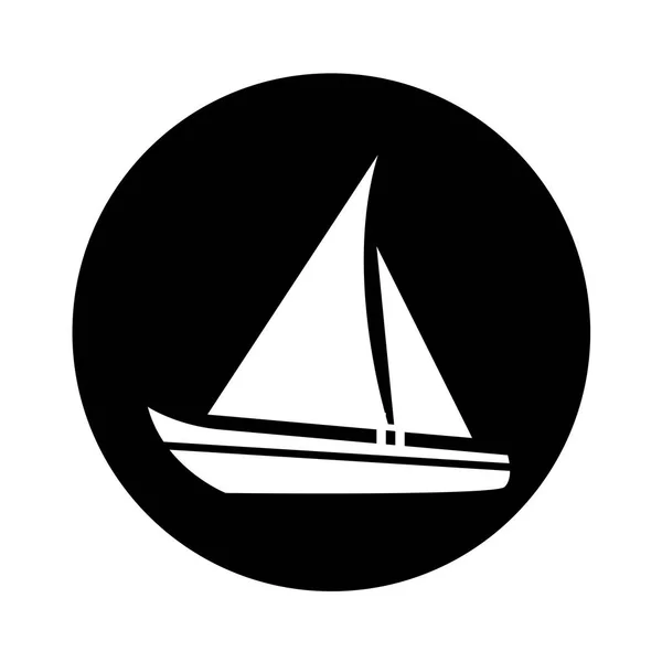 Zeilboot pictogram — Stockvector