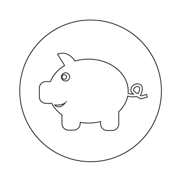 Piggy bank icon — Stock Vector