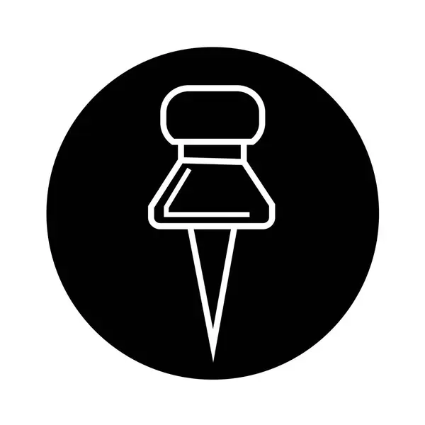Icona del pin push — Vettoriale Stock