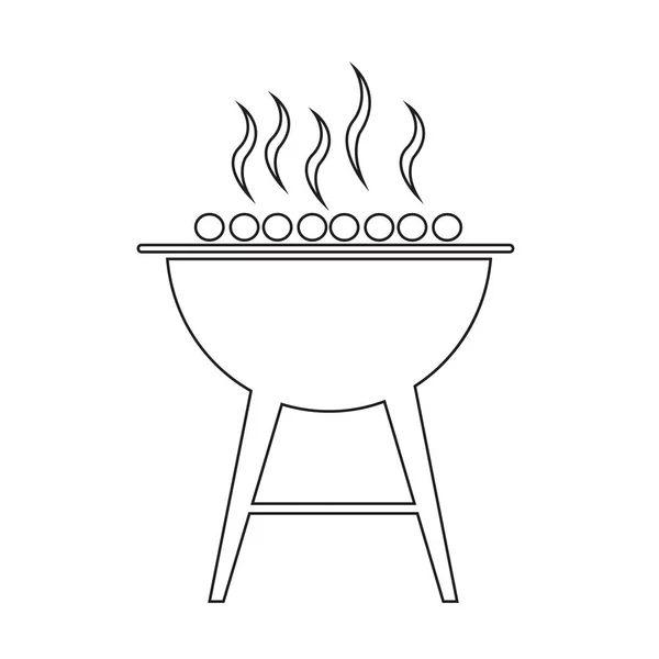 Simply barbecue Icon — Stock Vector