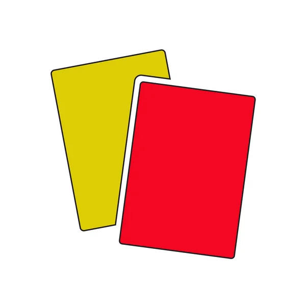 Icono rojo tarjetas amarillas — Vector de stock