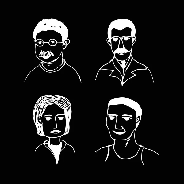 男性的面孔图标 — 图库矢量图片