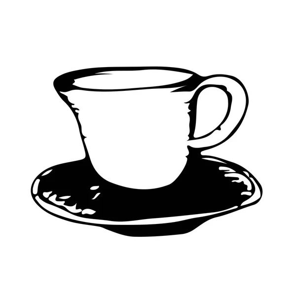 Koffie / thee beker pictogram — Stockvector