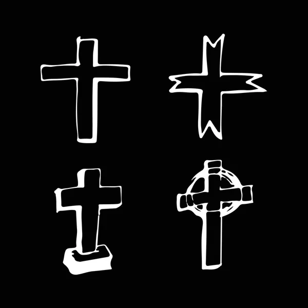 Croce cristiana segno — Vettoriale Stock