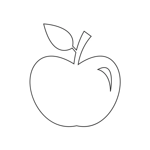 Вкусная икона Apple — стоковый вектор
