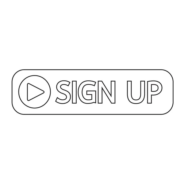 Sign up button icon — Stock Vector