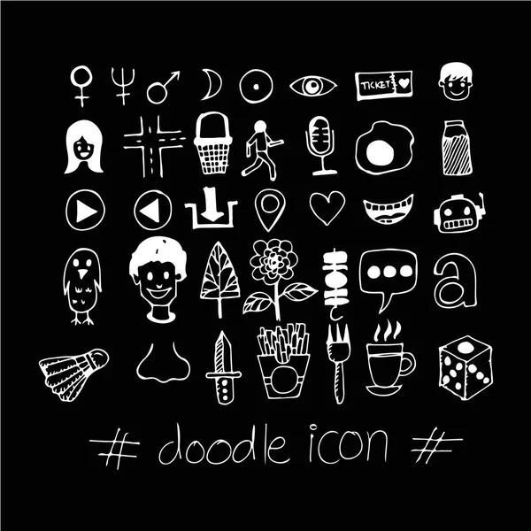 Dessin à la main icône doodle — Image vectorielle